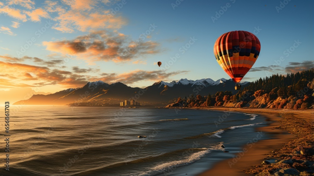 Obraz premium sunset view on the beach