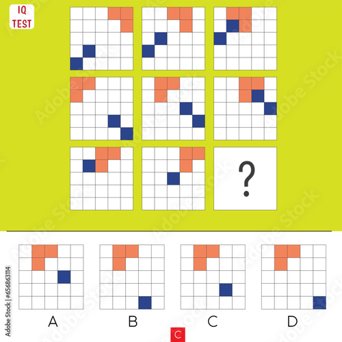 matrix, algorithm intelligence question. Iq test symmetry questions. Intelligence questions 