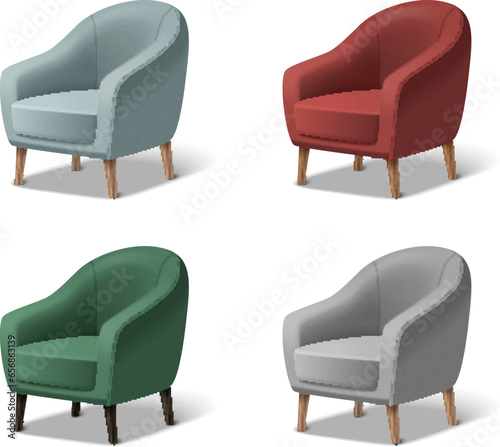 Armchair Realistic Set