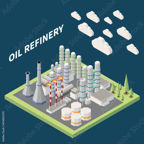 Oil Refinery Illustration