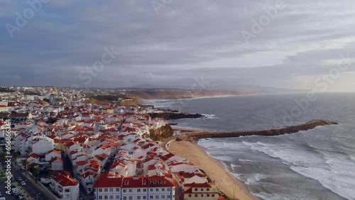 Drone shot from Ericeira at fall (autumn). photo