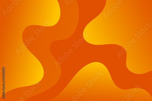 Abstract orange gradient background with wave shape. Vector illustration