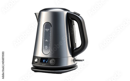 Electric Tea Kettle Isolated on a Transparent Background PNG. Generative Ai