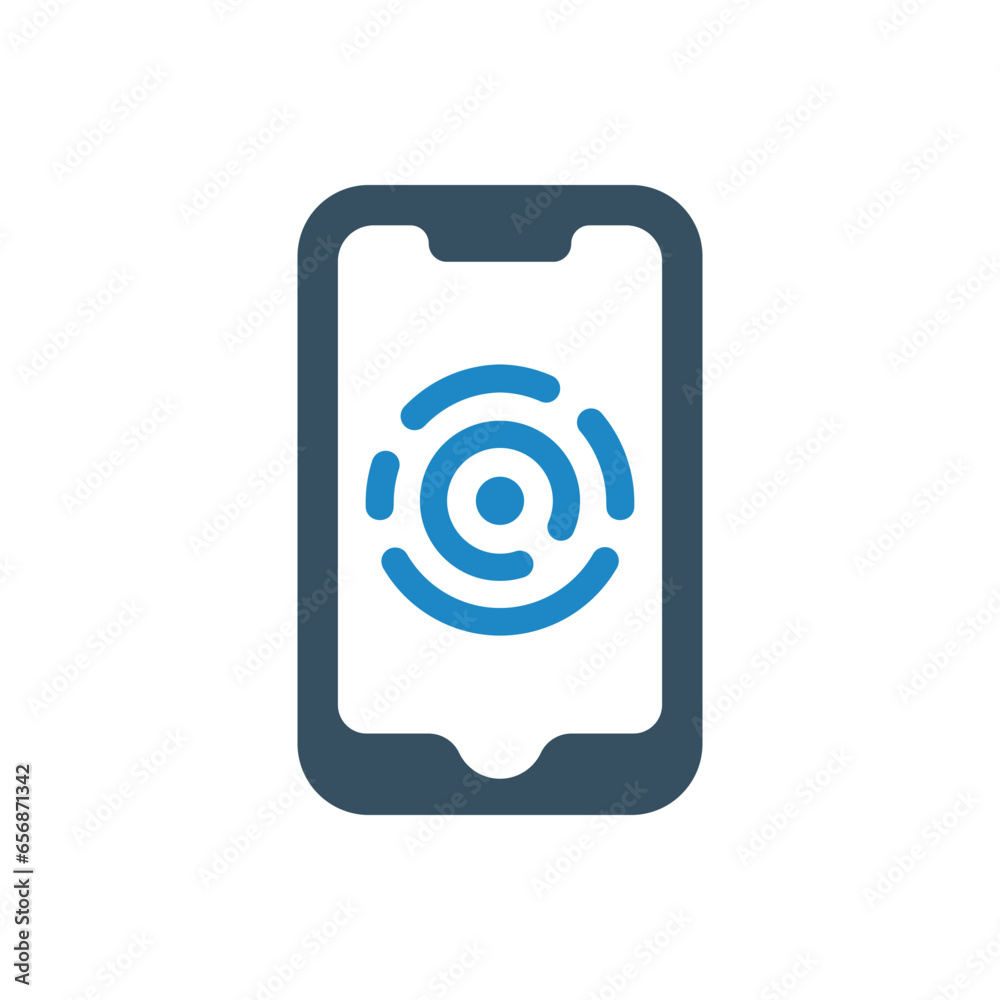 mobile Fingerprint icon vector illustration mobile Fingerprint icon vector illustration