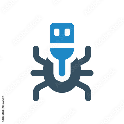 ubs virus icon vector illustration