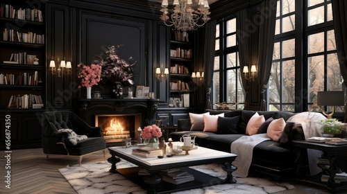 Interior of a cozy room in glamor style © ALA