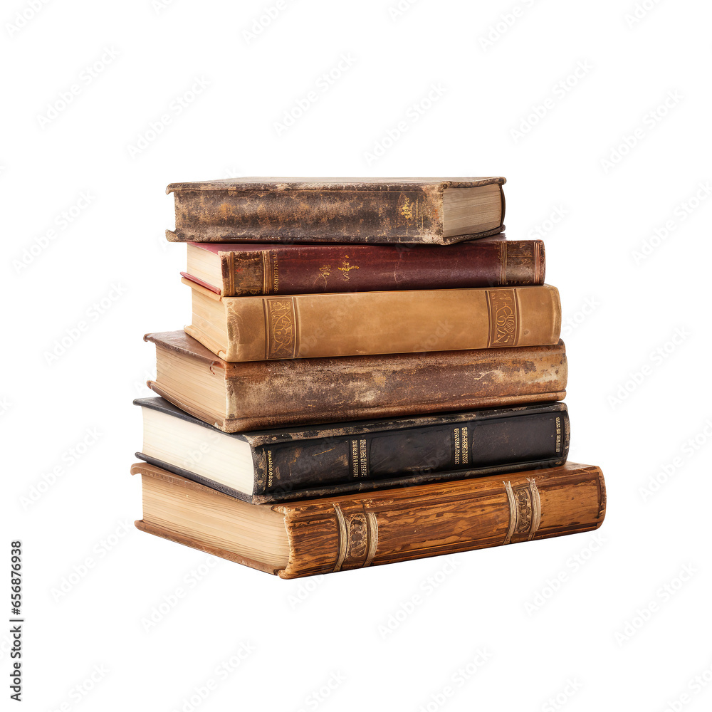 old books isolated on white old books isolated on white