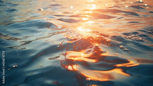 A sea of light: a stunning view of the sun reflecting on the water for creative and inspiring designs photo