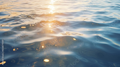 A sea of light: a stunning view of the sun reflecting on the water for creative and inspiring designs photo