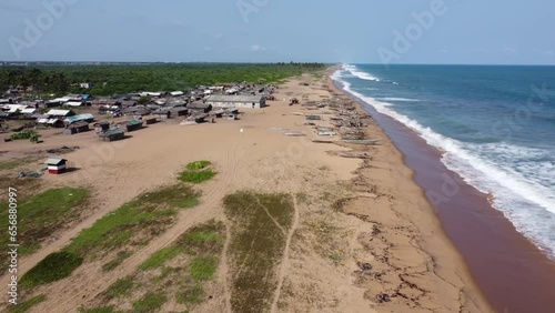 A Small Shanty Island town closed to the Badagry Slave Museum in Lagos Nigeria, This area is called the point of no return, now slave museum formerly slave trade route photo