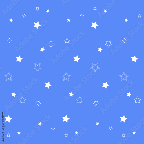 geographic seamless pattern with star on blue