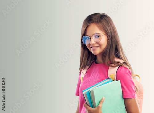 Happy young smart school student