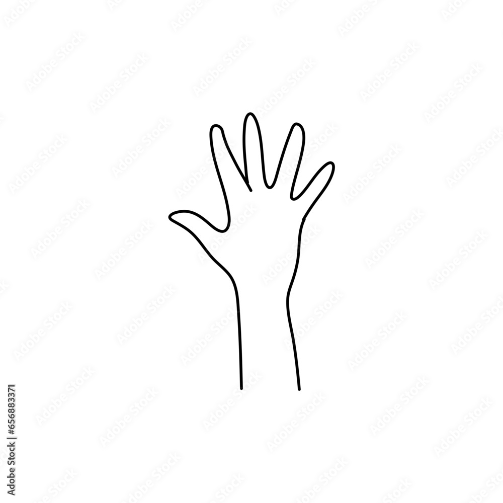 Woman's hand icon line. Vector Illustration of Elegant female hands. Lineart in a trendy minimalist style. Woman's hand icon line. Vector Illustration of Elegant female hands. Lineart in a trendy minimalist style.