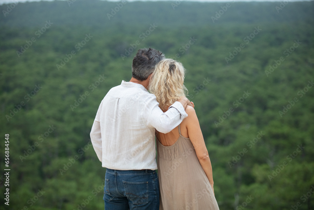 mature couple on country walk mature couple on country walk
