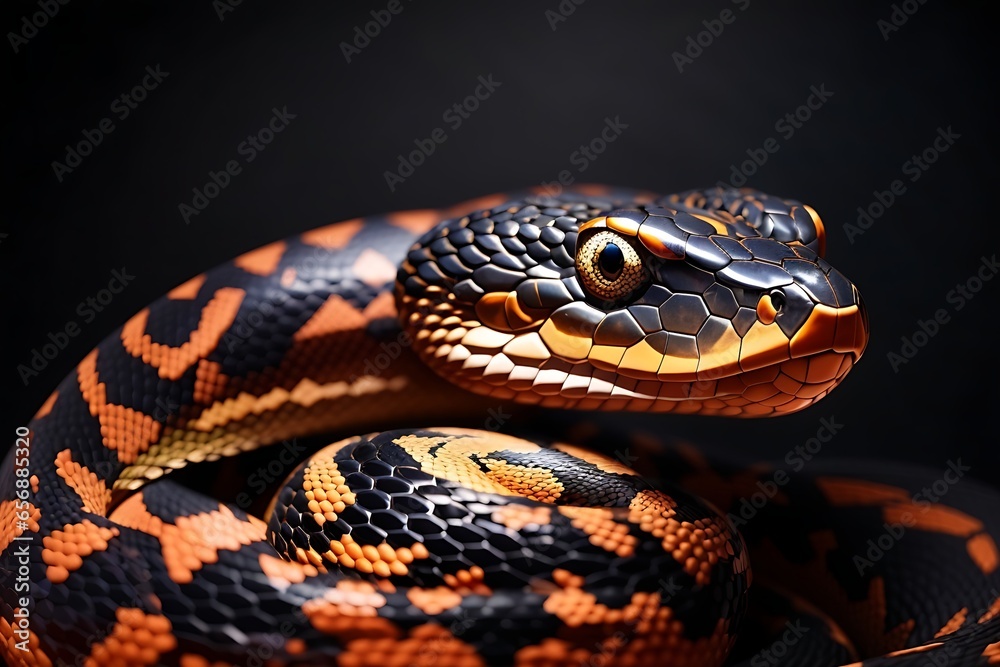 Fototapeta premium Beautiful snake from Namibia name Coral cobra