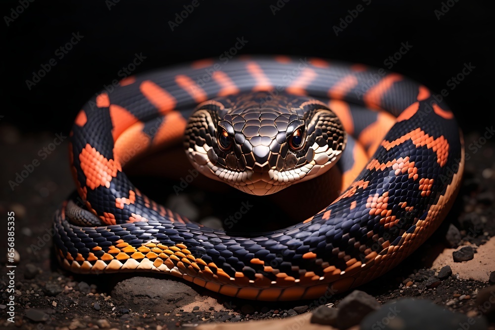 Obraz premium Beautiful snake from Namibia name Coral cobra