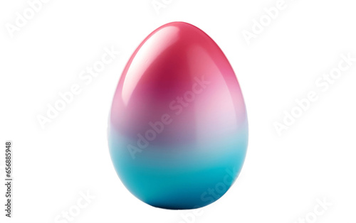 Unicorn Pattern Egg Isolated on a Transparent Background. Generative Ai