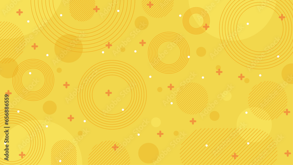Memphis style yellow circle and white dots backgrounds flat vector Illustrations for Background Memphis style yellow circle and white dots backgrounds flat vector Illustrations for Background