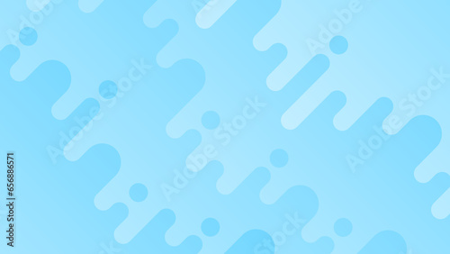 水色のポップな右上がりの波状の斜めの線の背景