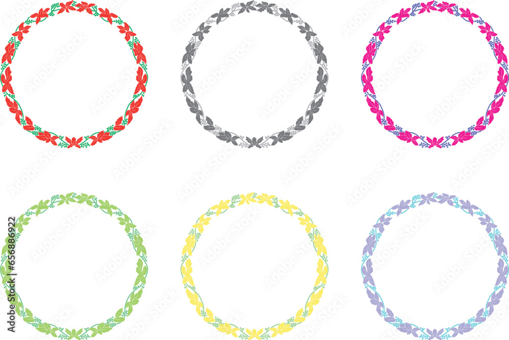 Set of 6 decorative circle border frames. Rope round wreaths for use as a decorative element, for logo or emblem. These pattern brush you can find in my portfolio
Set of 6 decorative circle border frames. Rope round wreaths for use as a decorative element, for logo or emblem. These pattern brush you can find in my portfolio
