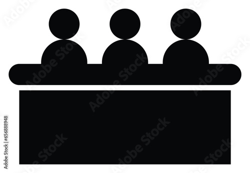 jury or evaluator group icon. vector isolated on white background, simple and modern design.