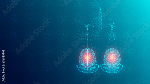 Obraz na plátně Neuroethics - The Neuroscience of Ethics and the Ethics of Neuroscience - Concep