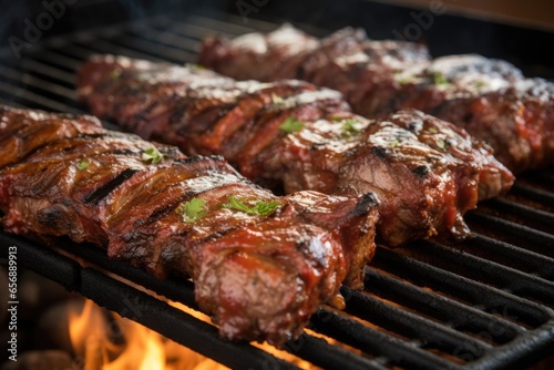 argentinian asado ribs on a grill