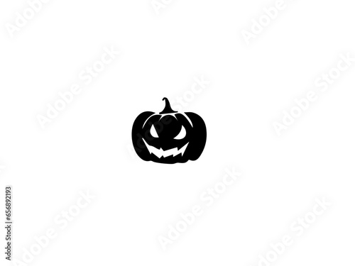 Halloween frame with cartoon pumpkin. Scary, roaring Jack o lantern face with sharp fangs, dripping saliva or droll. Isolated Halloween pumpkin creepy carving cartoon vector frame