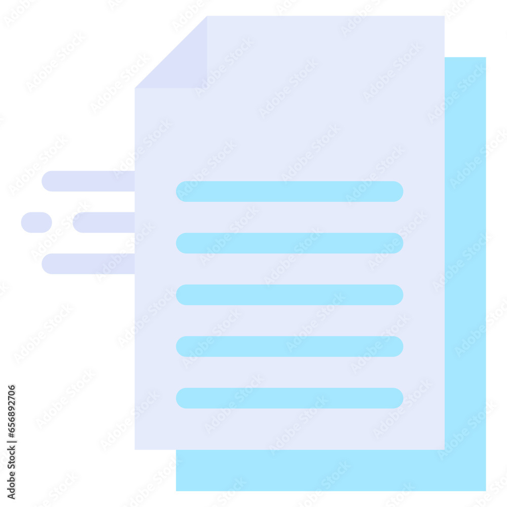 Vector Icon Document, Send, Paper, Fast, Speed