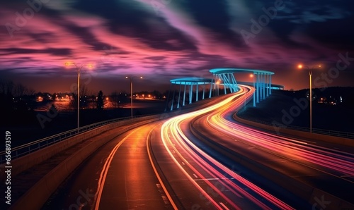 Night Drive, The Blurred Lights of Urban Transportation