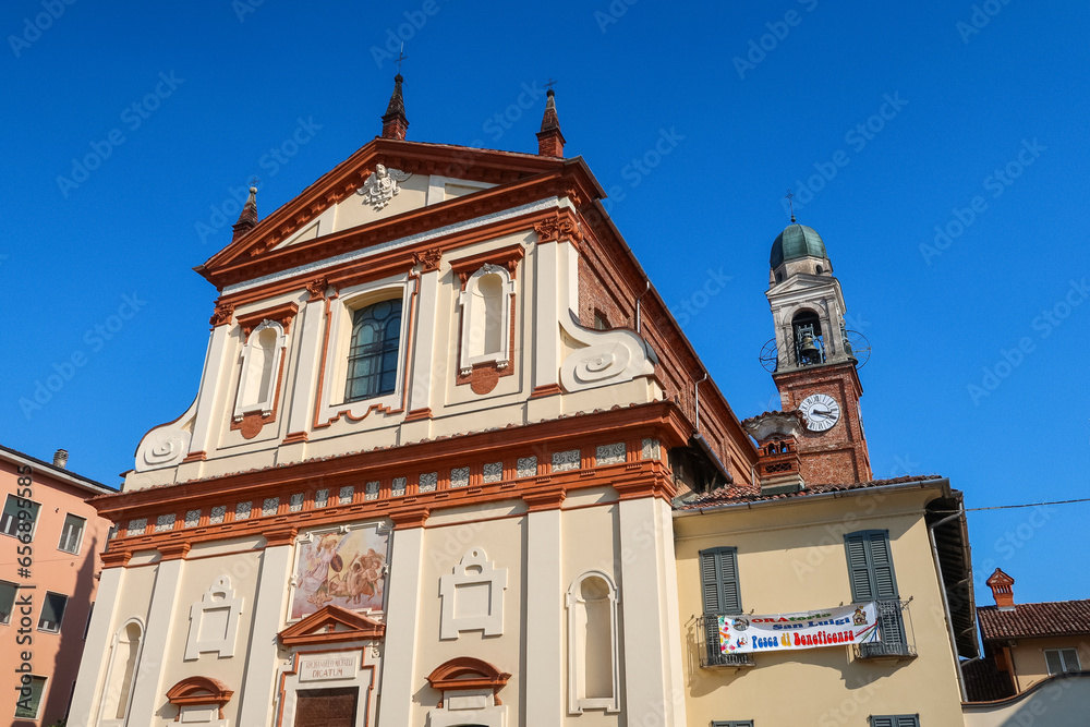 Obraz premium Belgioioso San Michele Arcangelo church christian religion panorama landscape
