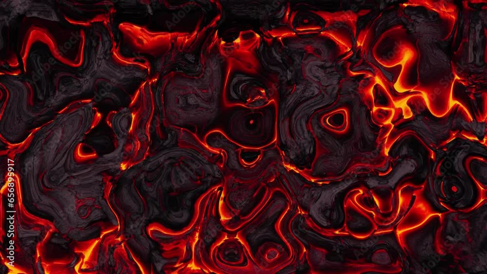 Red lava motion background, red liquid background, 4k video