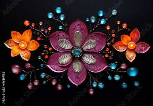 colorful mandala lotus illustration
