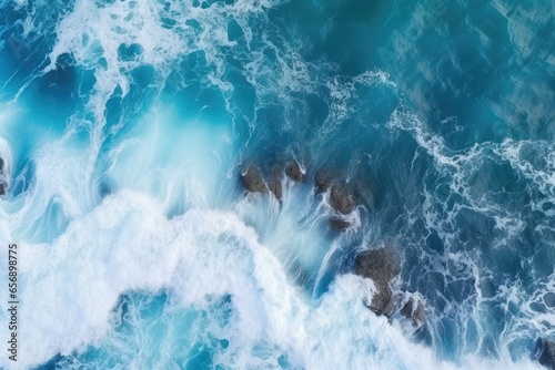 aerial top view of ocean © Anatolii