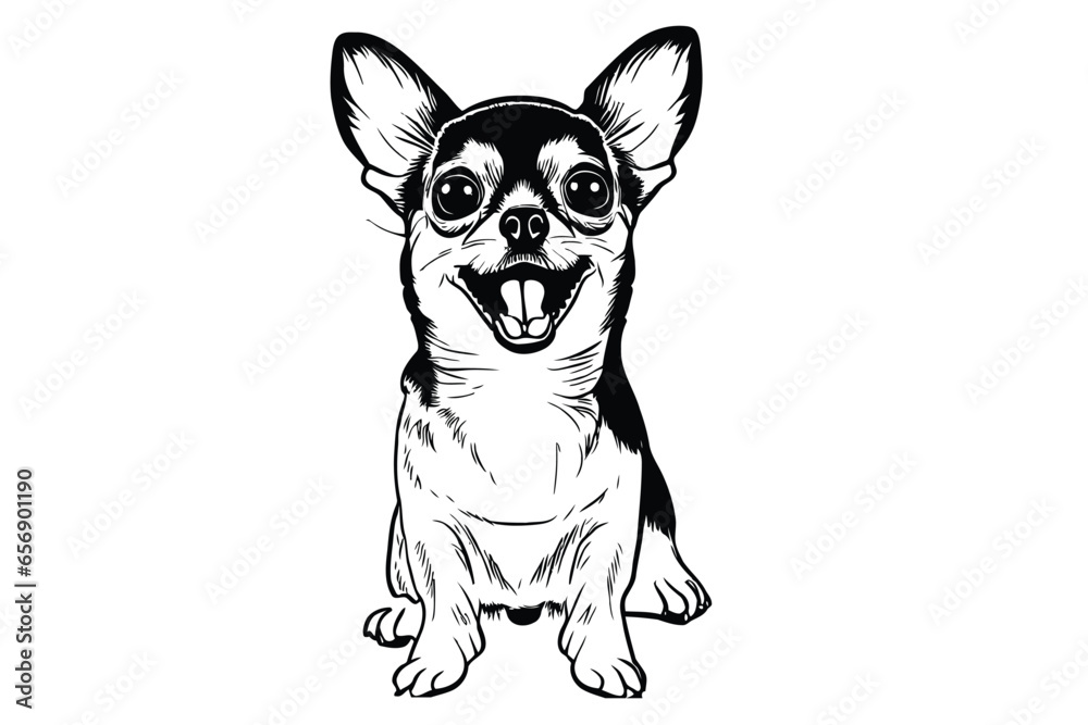 Charming Chihuahua Love: A Heartwarming Vector Illustration of a Beloved Chihuahua Dog Charming Chihuahua Love: A Heartwarming Vector Illustration of a Beloved Chihuahua Dog