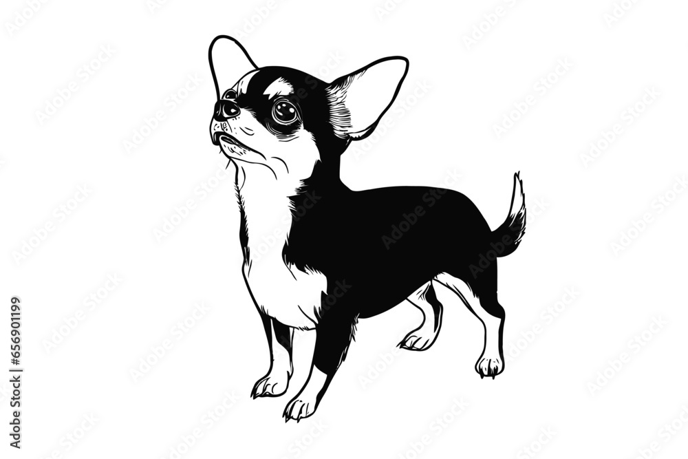 Chihuahua Wonder: A Vector Illustration Showcasing the Wonderfulness of Chihuahua Ears
