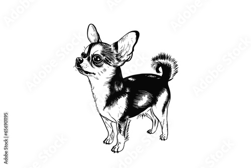 Chihuahua Beauty: A Detailed Vector Study of the Features in a Chihuahua