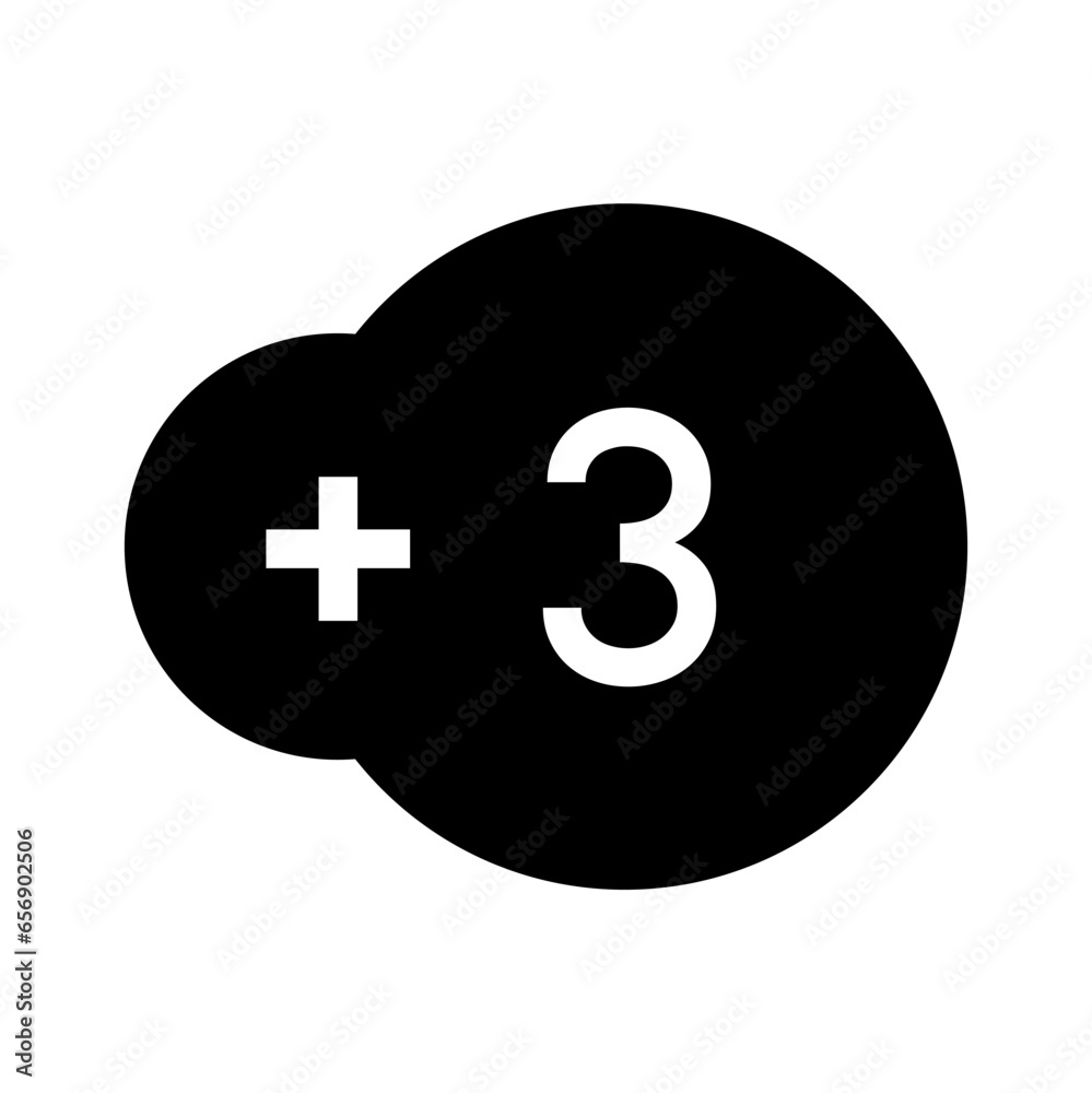 Prohibited under 3 symbol. Over 3 years old. Sign icon vector Prohibited under 3 symbol. Over 3 years old. Sign icon vector