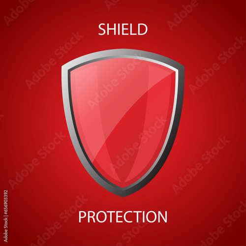 Free Download Red shield protection icon. shield protection logo.  - GFXLoad