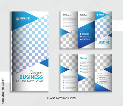 Vector creative professional trifold brochure design, corporate marketing agency trifold brochure design with modern layout , easy to edit.