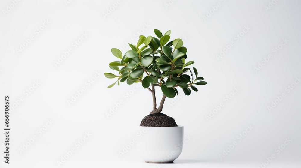 Ficus tree in pot isolated on white background. Studio shot. Ficus tree in pot isolated on white background. Studio shot.