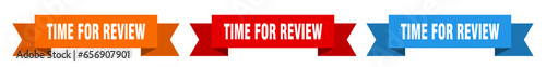 time for review ribbon. time for review isolated paper sign. banner