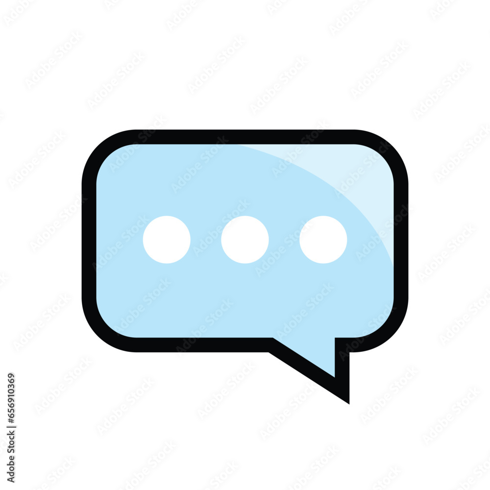 Fototapeta premium Bubble Speech Icon Vector Design Illustration