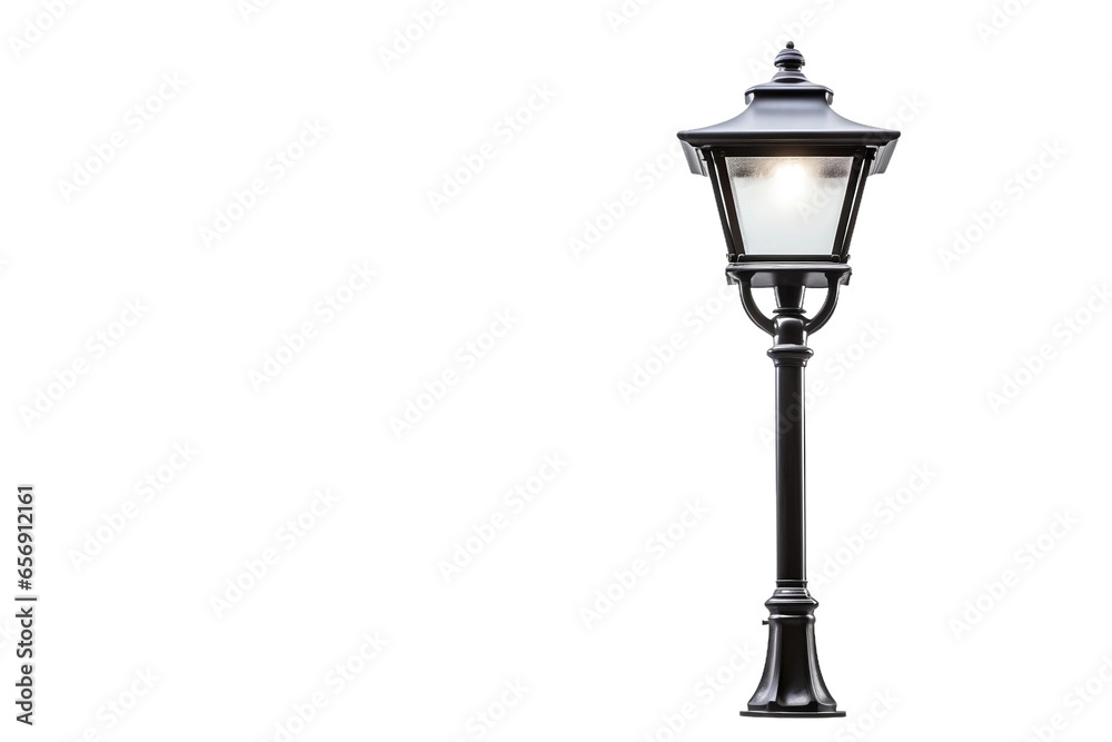 Vintage Style Street Lamp Isolated on Transparent Background