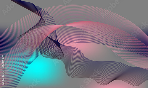 Abstract background in pink-gray tones. Smooth lines and transitions on a gray background.