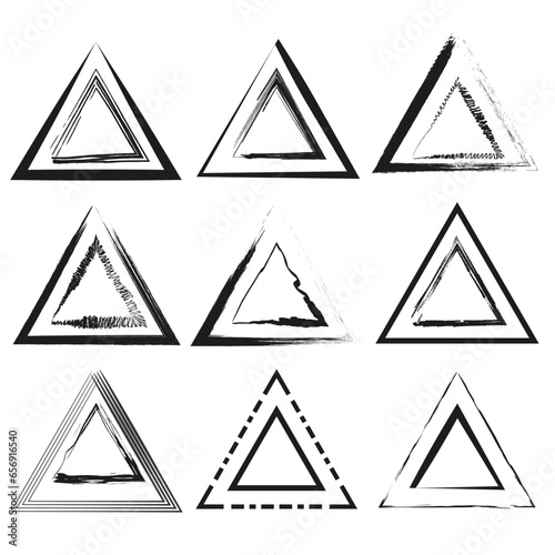 Grunge triangles. Vector illustration. EPS 10.