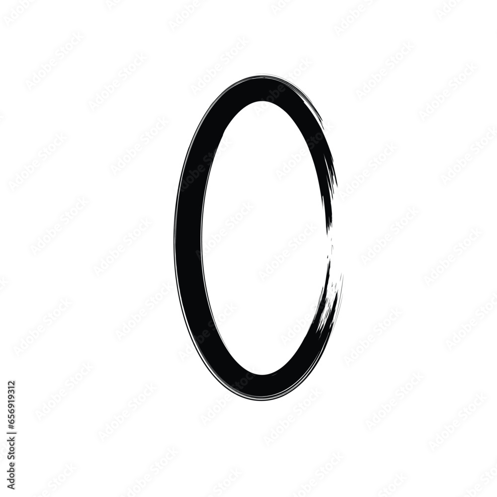 Abstract Vertical Oval   Grunge Shape Hand Drawn rounded shape