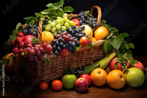 basket of seasonal solstice fruits