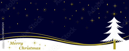 クリスマスツリーと夜空