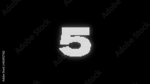 10 seconds countdown timer animation with glowing led board style